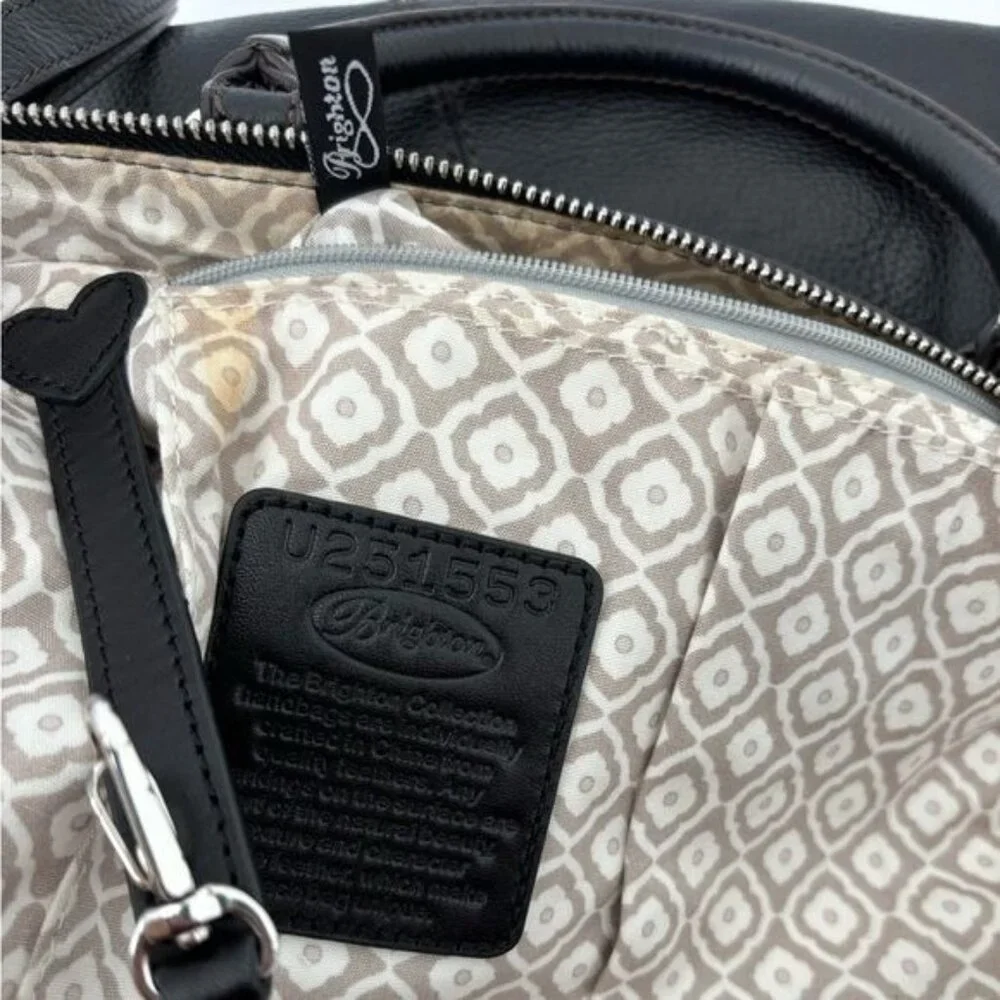 Brighton Sullivan Bag Leather Two Tone Color Block Crossbody Boho Retro Normcore - Picture 3 of 12